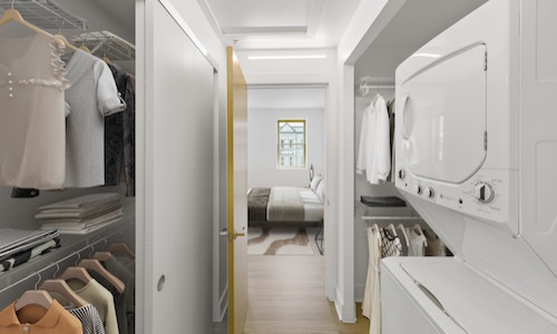 closet with laundry 